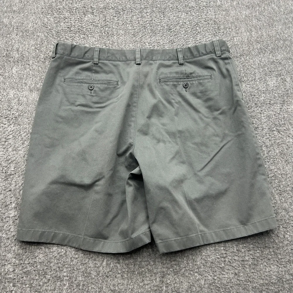 L.L. Bean Comfort Waist Chino Shorts Grey Mens Size 38 Cotton